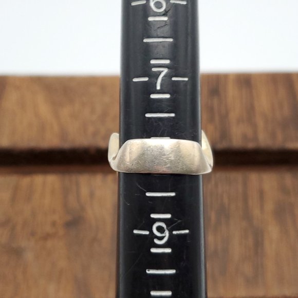 Size 8 Gold Over 925 Sterling Silver Large Abstract Ring - Picture 6 of 8